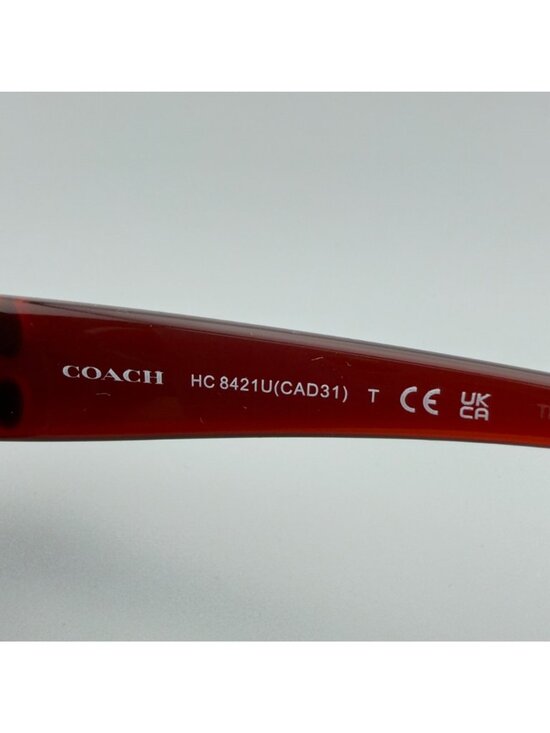 Coach HC8421U Sunglasses Milky Burgundy 54 22 140 3N Rose Gradient Lenses READ main image 9